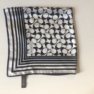 Coach square scarf 100% Silk